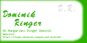 dominik ringer business card